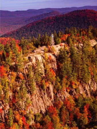 Fall scene at Bald Mountain, Old Forge, NY